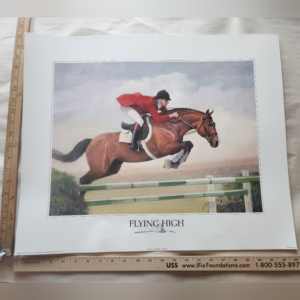 Horse Jumping Print "Flying High" by James Crow New - Picture 3 of 3